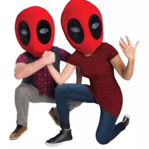 Marvel Maskimals Deadpool Comic Superhero Oversized Plush Red Mask Head 18" H - Picture 2 of 9
